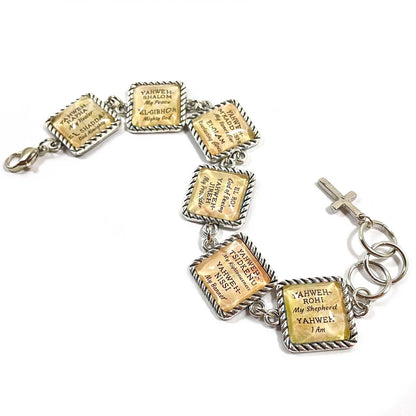 Names of God Glass Scripture Charm Bracelet – Christian